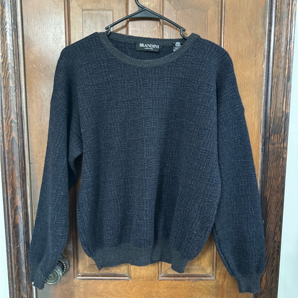 Men’s Brandini Italy Pullover Sweater 100% Wool Sz large